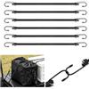 BEASAFY 6 tenditori in gomma da 45 cm con gancio, diametro 8 mm, elastici con gancio, estensori in gomma resistente, tenditori versatili per campeggio, elastici per veicoli