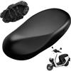 HZOUHONG Coprisedili per moto, impermeabili, per scooter, colore nero, con elastico, grande copertura per sedili da pioggia, sole e polvere