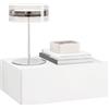 HOMCOM Comodino Sospeso con Cassetto, 40x30x15 cm, Bianco | Comodino Camera da Letto, in Truciolato, Stile Moderno