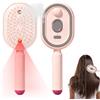 YOUYIKE Spazzola a Vapore Capelli, Multifunzionale Senza Fili Elettrica Electric Steam Brush Lisciante con Olio, Bagnati e Asciutti Rotonda Fini Lisci che Non Spezza i Capelli Hair Brush Anti Nodi ，Rosa