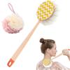 Generic Spazzola da bagno 2 in 1 con manico lungo e setole morbide e spugna di luffa, esfoliante per la schiena, per una pulizia profonda e una schiuma, spazzola da doccia per uomini e donne (B)