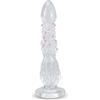 BDSMYEE Plug anale TPE trasparente con protuberanze fitte Unisex (S)
