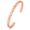 BioMag Bracciale in rame da donna massiccio 99,99% regolabile con finitura liscia
