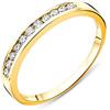 Miore - Diamante Matrimonio Banda Oro Giallo 14 KT (585), brillante 0.2 CT