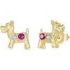 Kerraom Orecchini a forma di cane salsiccia, scorpione, orso, uccello | Orecchini a forma di animale in argento 925, per bambini, ragazze, adolescenti, donne, anallergici, con foro