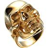 Hijones - Anello da uomo in acciaio INOX con teschio dorato e Acciaio inossidabile, 30, cod. 58KRlove5598-6