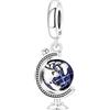 PANPOKI Charms Animali in Argento 925 - Panda, Cane, Gatto, Elefante, Farfalla, Libellula | Ciondoli Compatibili con Pando per Bracciali e Collane | Confezione: Sacchettino in Velluto + Panno Pulizia