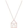 MIELEU Collana pendente Svuotare la piccola casa minimalista collana romantica casa stilizzata ciondolo festa di halloween gioielli regalo