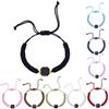 GSTFY Braccialetto fotografico personalizzato con immagine interna attivata dal calore, testo inciso personalizzabile, regolabile, braccialetti intrecciati per anniversario, San Valentino, regalo per