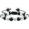 Epinki 8MM Bracciale Perline per Donna Uomo, Bracciali Pietra Regolabile 17-30CM, Gioielli di Moda