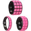 QUARKZMAN Pezzi In Pelle Punk 8.7/22cm Borchie Quadrate Goth Rosa(Nero). | Borchiette Chiodate, Fascia Polso Bracciale, Regolabile, Per Halloween Party Favors Accessori Emo Grunge