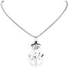 Generic Collana da donna, con ciondolo a forma di mano di Fatima, colore argento, con albero della vita, idea regalo