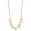 KIDULT - Collana Donna - Girocollo Dorato Con Catena A Sfere E Cuori - 851033
