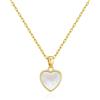 Philip Jones Collana placcata in oro 18 carati con ciondolo a forma di cuore in madreperla