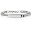 Amen Bracciale da uomo collezione Acciaio. Gioiello realizzato in Acciaio di colore acciaio lucido e smalto nero. Lunghezza: 19 + 3 cm. La referenza è ACBR1007