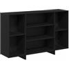 SYDE Credenza in rovere nero, 120 x 30 x 75 cm, in legno di ingegneria | Mensole spaziose, design minimalista, montaggio semplice, per sala da pranzo o soggiorno