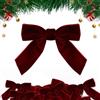 JADISPRE 36 fiocchi di velluto rosso bordeaux, 8 x 8 cm, con filo dorato, fiocchi natalizi per albero di Natale, confezioni regalo, ghirlande di Natale e decorazioni natalizie