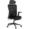 SENSE7 Sedia Scrivania Ufficio Ergonomica Poltrona Scrivania Gaming Chair | con Rotelle Girevole, per PC Studio Cameretta Arredo, con Altezza Regolabili Rete Traspirante, Supporto Lombare, NOXO Nero