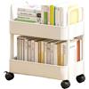 Shurzzesj Carrello di rotolamento di stoccaggio a 2 livelli, carrello di utilità di rotolamento, carrello di utilità della cucina con ruote, rack di stoccaggio, rack di frutta e verdura, scaffalatura mobile,
