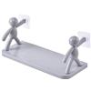 hxoity Mensole Murali Senza Fori Con Ganci, Supporto A Forma Umana | 29.5x13cm Mensola Murale Senza Fori, Design Umano Con Ganci, Impermeabile Per Bagno/cucina, 5 Colori, Set Multipli