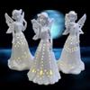 DLM Bomboniere DLM 34723 (Kit 12 Pezzi) Fatina Angelo Angioletto con Luce LED Lampada Lume Porcellana Natale Nozze Matrimonio Comunione bomboniera