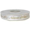 Generico Nastro Doppio Raso Bianco con Scritta Nozze d'oro 10 mm x 25 Metri