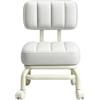 Generico Sgabello basso a rotelle Sedia Impermeabile Girevole a 360 Gradi con | Sgabello Basso con Schienale e Ruote per Uso in Studio, Vanity, Cucina, Bagno, Home Office, Garage, Officina