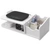 Baroni Home Mensola Porta WiFi e Router 1 Scomparto in Plastic Wood, Supporto da Parete Salvaspazio con Gestione Cavi, Montaggio a Incastro Facile, Leggera e Facile da Pulire, 23x60x8 cm