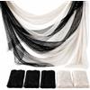 QLK Decorazione Halloween - Tela spaventosa nera 5 pezzi, tessuto fantasma | Tela di ragno Halloween,Decorazione di Halloween per festa di Halloween Carnevale