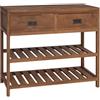 vidaXL Mobile da Bagno Naturale 90 x 45 x 75 cm Legno di teak solido
