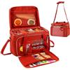 Zhliuqo Borsa Porta Lana Portaoggetti da Viaggio per Hobby Creativi | Sacca da Viaggio per Filati con Deposito per Accessori, Ferri, Principianti e Appassionati di Handmade