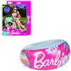 Barbie Poltrona Gonfiabile, Lettino Prendisole per Bambine, Tappetino da Spiaggia, Lettino Acquatico, Sedia Rotonda Multicolore
