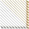 DOPENSPI 20 collane in acciaio inox, 45 cm, oro e argento, collana da donna con chiusura a moschettone, per la creazione di gioielli fai da te