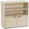 HM hemax HOME DESIGN HEMAX Scaffalatura Mobiletto Multiuso con 2 Ripiani e 2 Ante, 60x28x60 cm | Salvaspazio per Bagno, Soggiorno e Ufficio, Libreria Bassa Moderna, Chiusura Magnetica, Piedini Antigraffio
