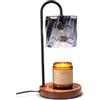 DODAUG Lampada scalda candele, lampada elettrica profumata con timer e dimmer | Lampada per candele profumate, decorazione moderna, regalo per candele profumate in vetro, con 2 lampadine
