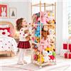 Cepolawa Porta Peluche Verticale Salvaspazio,Scaffale Porta Pupazzi in Legno per Cameretta Bambini e Bambine, Organizer Contenitore per Peluche e Giochi, (146 x 41 x 41 cm)