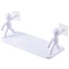 hxoity Mensole Murali Senza Fori Con Ganci, Supporto A Forma Umana | 29.5x13cm Mensola Murale Senza Fori, Design Umano Con Ganci, Impermeabile Per Bagno/cucina, 5 Colori, Set Multipli