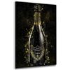 ARTEDinoi Quadro Moderno Stampa su Tela Bottiglia di Champagne Gold Pop Art Canvas Dimensione 60x40x2cm