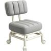 Generico Sgabello Basso a Rotelle panchetto impermeabile girevole a 360° con seduta | Sgabello Basso con Schienale e Ruote per Trucco Cucina Bagno Home Office Garage Negozio Studio