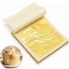Synkris 30 fogli di foglia d'oro 24 carati decorativi per torte, 6 x 6 cm | Foglia d'oro per fai da te, carta dorata per lamina d'oro, per cuocere al cioccolato, maschere facciali per nail art, torte