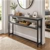 JSWHYBD Consolle Stretta Profondità 20 cm, Tavolo Ingresso a 2 Ripiani | Consolle salvaspazio per ingresso, corridoio, dietro divano, soggiorno e piccoli spazi(I,150x20x100cm)