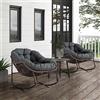ZKLOEP Sedia a dondolo per esterni, per interni ed esterni, comoda sedia a dondolo con imbottitura spessa, moderna sedia per balcone, terrazza, giardino, cortile, terrazza, terrazza, grigio scuro