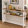JSWHYBD Consolle Stretta Profondità 20 cm, Tavolo Ingresso a 2 Ripiani | Consolle salvaspazio per ingresso, corridoio, dietro divano, soggiorno e piccoli spazi(H,150x20x100cm)