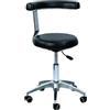 Generic Sedia dentista sgabello medico sgabello assistente dentale sgabello，B2 | Seggiolino alto lavoro, seduta schienale ergonomici, regolabile altezza da 45 a 59 cm, poggiapiedi metallo cromato