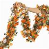 Tencipeda Halloween Garland Metallic Foil Tinsel with Pumpkin Bat Designs (Type 3,3M+30LED)