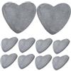 DIYEAH 10 Pezzi Set di Sassi da Dipingere a Forma di Cuore Superficie Liscia e Bordi Arrotondati, Pietre Colorate per Progetti Artistici DIY e Bomboniere, Presa Stabile e Antischizzo