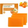 Generic Sapone naturale cachi - Sapone cachi per rimuovere l'odore del corpo, sapone da bagno naturale per viso e corpo, pulizia profonda e idratante, sapone cachi per uomini e donne (3 pezzi)