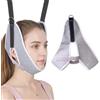 ELKLUG Trazione Cervicale Dispositivo per Sollievo dal Dolore, Fascia per Trazione Cervicale Domestica in Tela Grigia, Collare Cervicale Ortopedico per Decompressione e Stretching del Collo