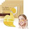 Impoditiongs 60 Pcs Patch Occhi Oro,Patch Occhi Idratante,Maschera Occhi Idratante,Contorno Occhi Skin Care Maschera,idratante,Migliora il Contorno Occhi,Skin Care Uomini e Donne (Oro)