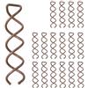 ZIOYANE 20 forcine per capelli a spirale, in lega, con punta tonda, accessorio per chignon con design liscio a cavatappi per acconciature Updo (marrone)